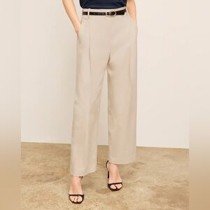 M.M. Lafleur Women’s The Arlo Breeze Pants Size 8 Natural — Straight Cropped
